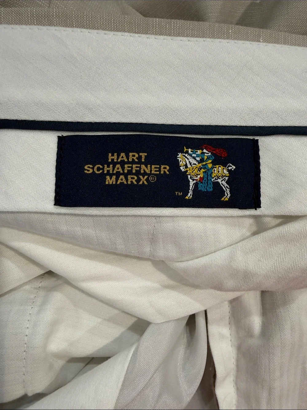 Hart Schaffner Marx Light Tan Linen Dress Pants